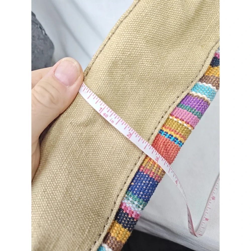 Fossil Grayson Flap‎ Stripe Crossbody Bag NWT Colorful Woven Canvas Leather